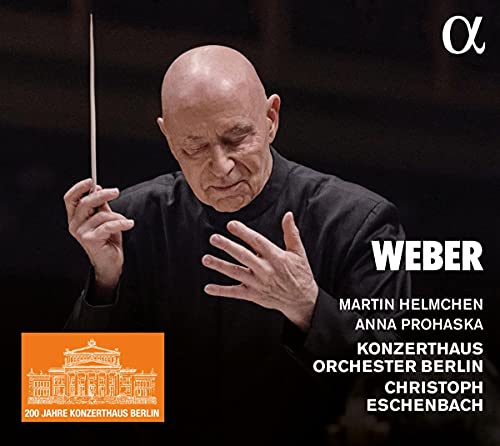 Conductor Christoph Eschenbach on CD cover for Weber with Martin Helmchen.