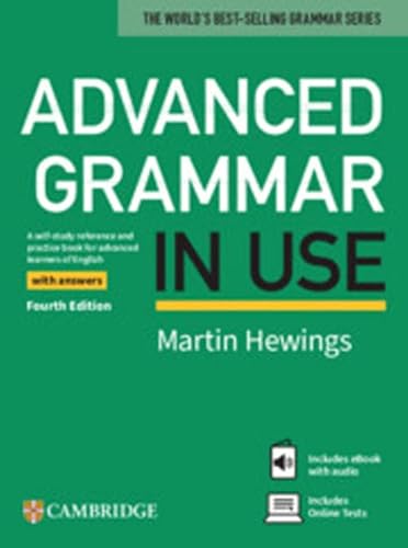 Green cover of Advanced Grammar in Use Fourth Edition textbook by Martin Hewings.