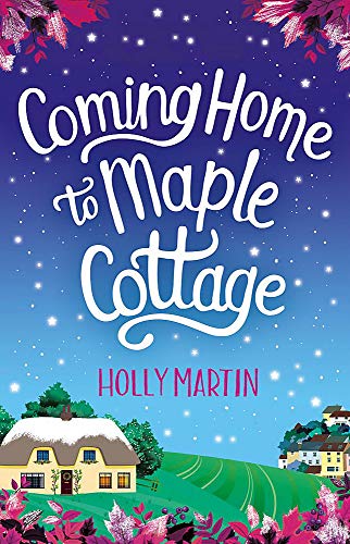 Book cover with illustrated cottage, starry sky, and handwritten title.