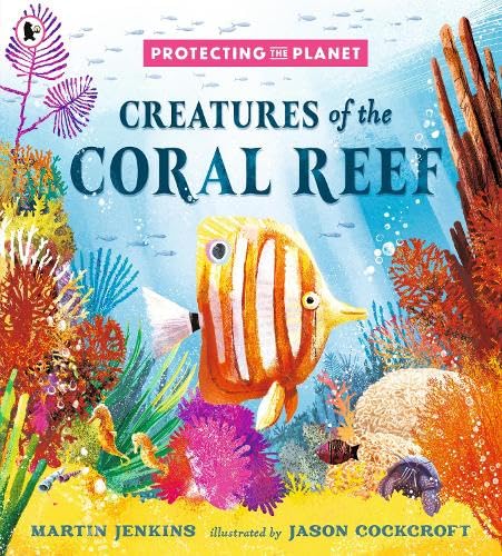 Book cover: colorful coral reef illustration with a striped fish.