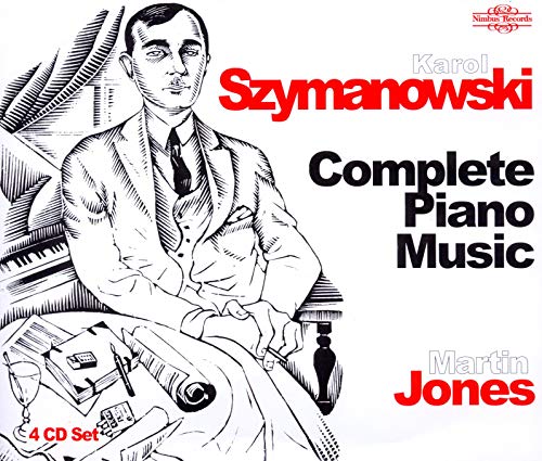 CD cover: Black and white portrait of Karol Szymanowski, pianist.