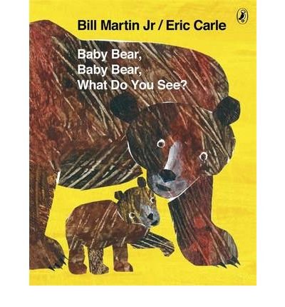 Book cover with a large brown bear and a smaller cub looking left.