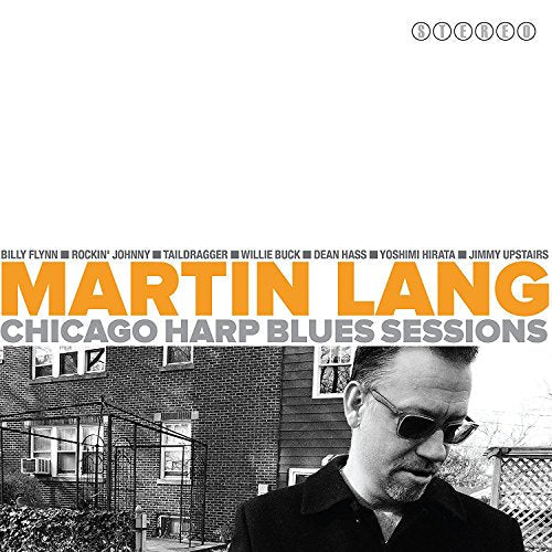 CD cover for Martin Lang's "Chicago Harp Blues Sessions" with a portrait.