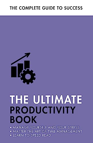 Purple book cover with black arrow-graph icon and bold white text.