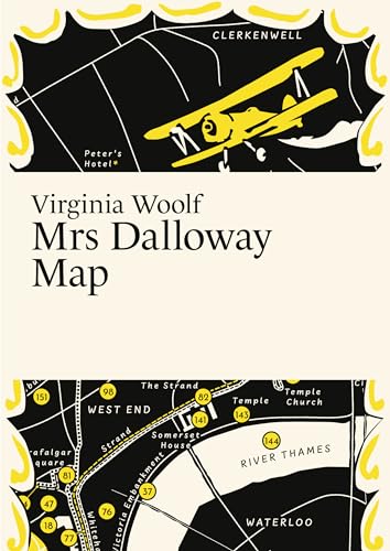 Map of London with annotations and notes related to Mrs Dalloway by Virginia Woolf.
