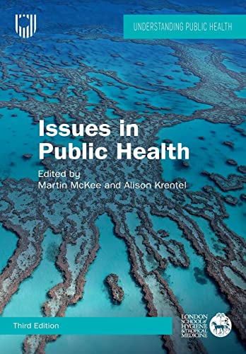 Book cover: "Issues in Public Health," third edition, with coral reef image.