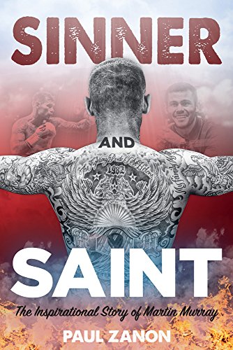 Book cover: tattooed back of boxer Martin Murray, title “Sinner and Saint.”
