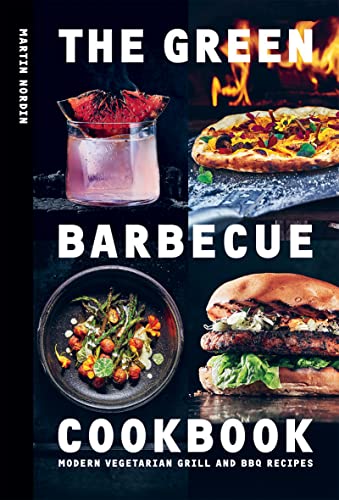 Cookbook cover featuring grilled vegetables, a burger, and a colorful drink.