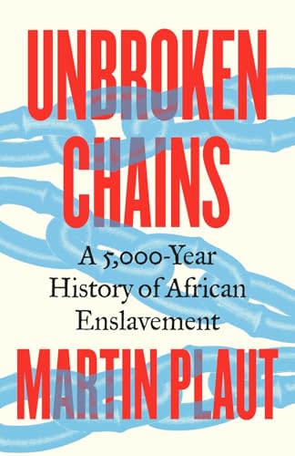 Book cover with red text over a light background and a blue chain illustration.
