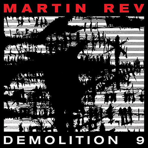 Album cover featuring black abstract ink blots over horizontal lines with red and white text.