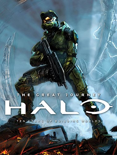 Halo book cover featuring Master Chief in green armor, futuristic cityscape.