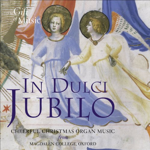 CD cover featuring a medieval painting of two angels and the title In Dulci Jubilo.
