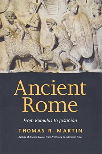 Book cover: "Ancient Rome" with Roman sculpture detail above title.