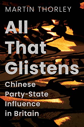 Book cover: “All That Glistens” with abstract gold and black design.