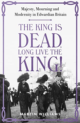 Book cover with Edwardian-era people in mourning attire and text.
