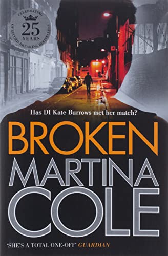 Book cover: “Broken” by Martina Cole, featuring a shadowy street scene.