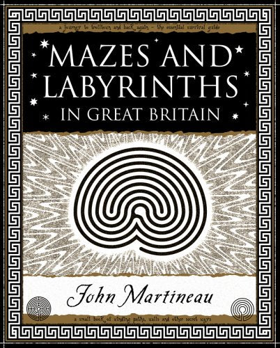 Book cover: “Mazes and Labyrinths in Great Britain” with a spiral design.