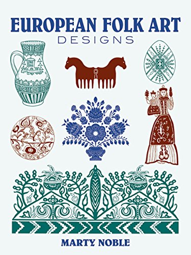 Book cover featuring decorative European folk art motifs in red and blue.