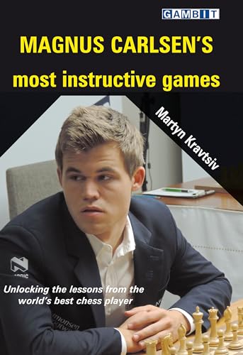 Book cover featuring Magnus Carlsen in a suit, sitting at a chessboard.