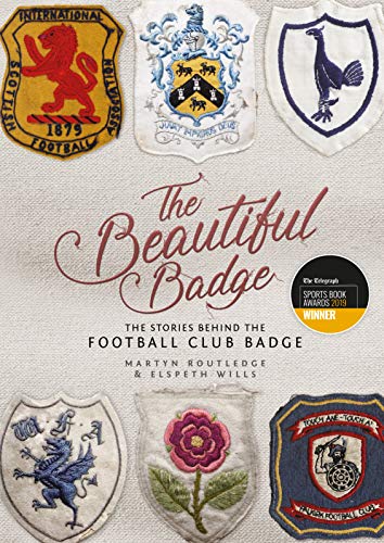 Book cover featuring embroidered football club badges and title text.