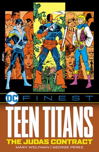 Comic book cover featuring Nightwing, Deathstroke, and Jericho against a background of character portraits.