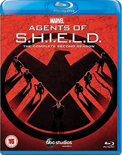 Marvel’s Agents of S.H.I.E.L.D. Season 2 Blu-ray cover with characters and logo.