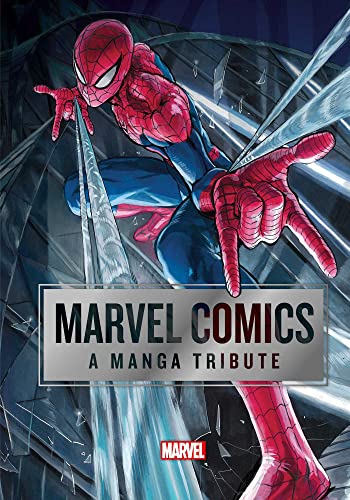 Spider-Man in manga style on the cover of “Marvel Comics: A Manga Tribute.”