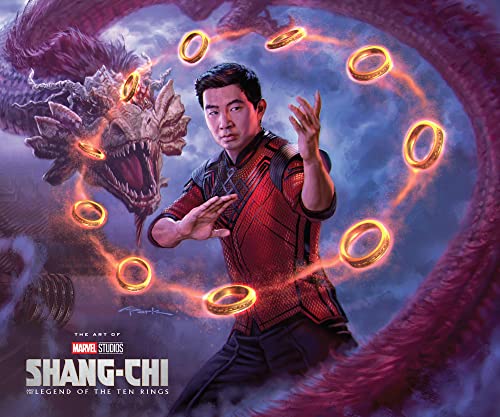 Shang-Chi artwork featuring a dragon, glowing rings, and the film’s title.
