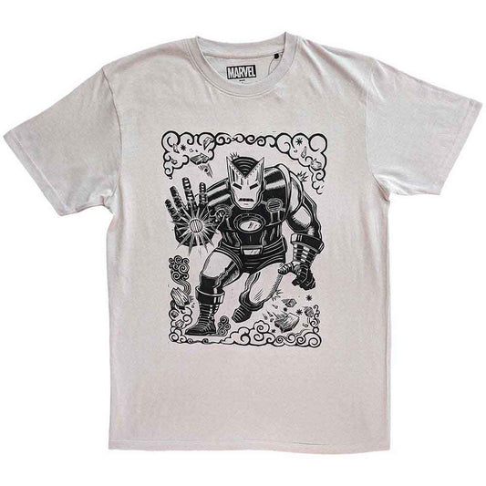 Black t-shirt featuring a sketched Iron Man design, size XX-Large.