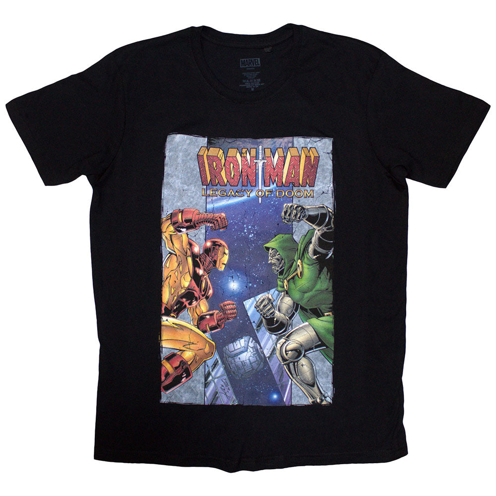Marvel t-shirt, XX-Large, featuring Iron Man battling Doctor Doom artwork.