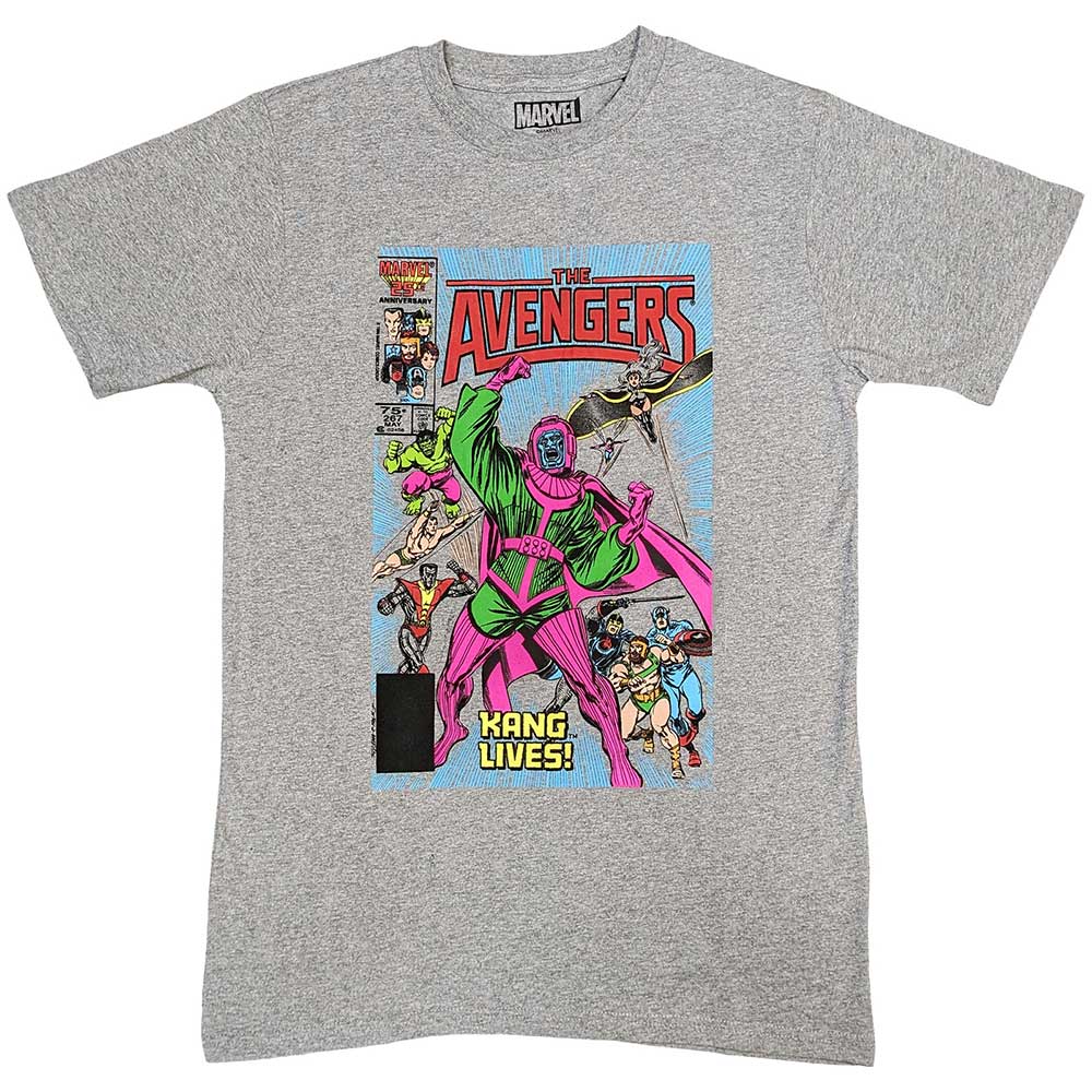A black unisex t-shirt featuring a graphic print of the Marvel character Kang.