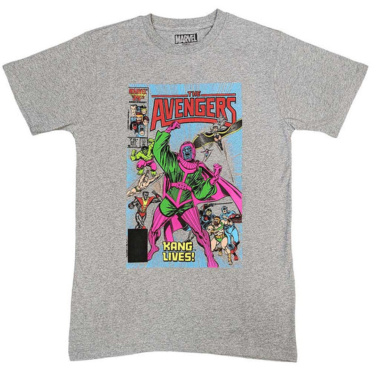 A black unisex t-shirt featuring a graphic print of the Marvel character Kang.