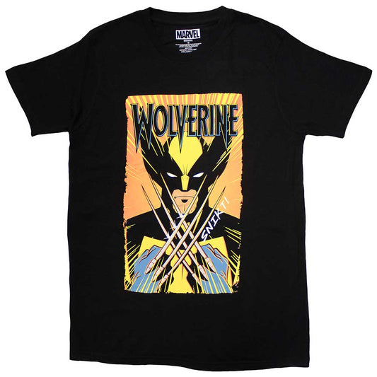Black t-shirt with Wolverine’s metal claws graphic, size small.