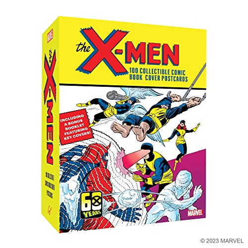 Box of X-Men postcards featuring classic comic book cover art.