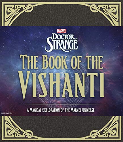 Dark book cover with ornate gold frame and “Doctor Strange: The Book of the Vishanti” title.