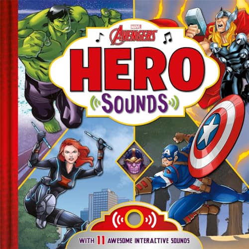 Marvel Avengers book cover featuring Hulk, Thor, Black Widow, and Captain America.
