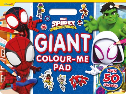 Spidey and his Amazing Friends colouring pad with stickers and characters.
