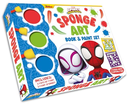 Spidey and his Amazing Friends sponge art book and paint set.