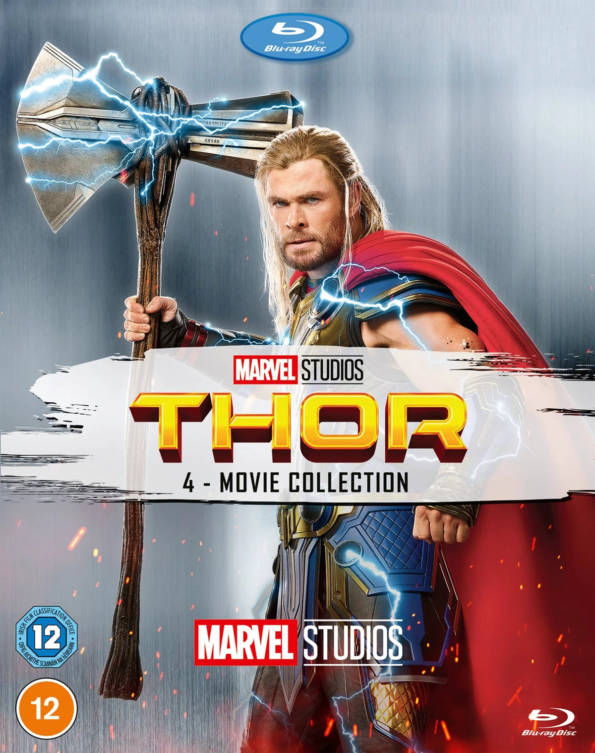 Blu-ray cover for Marvel’s Thor 4-Movie Collection featuring Chris Hemsworth.