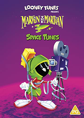 DVD cover featuring Marvin the Martian with a film camera, purple background.