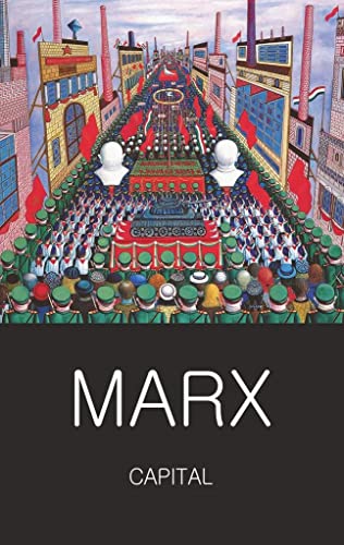 Book cover for "Capital" by Marx, depicting a crowded parade scene.