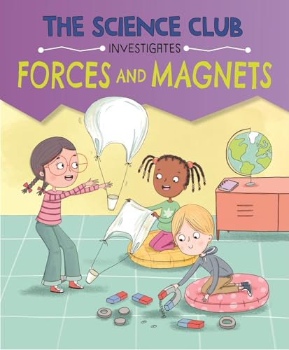 Book cover with children experimenting with magnets and a balloon.