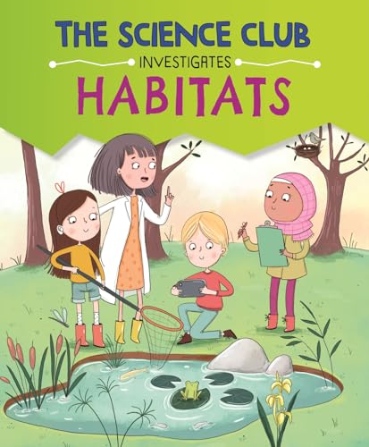 Children in a park investigating a pond with a net, tablet, and clipboard.