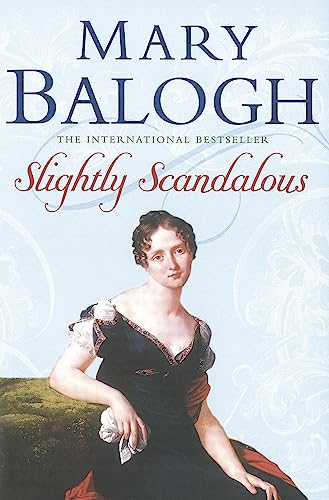 Book cover for Slightly Scandalous by Mary Balogh featuring a portrait of a woman.