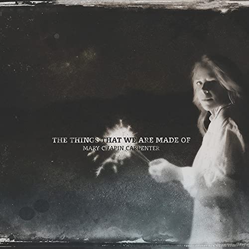 Black and white album cover featuring Mary Chapin Carpenter with a flower.