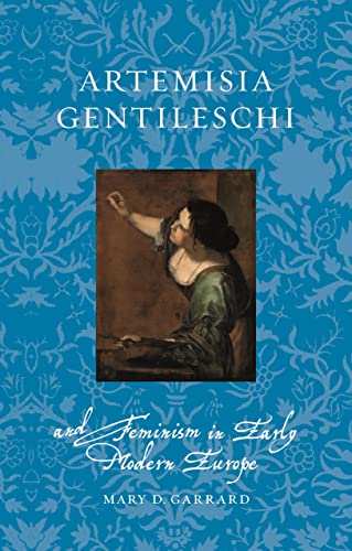Book cover featuring a painting of artist Artemisia Gentileschi at work.
