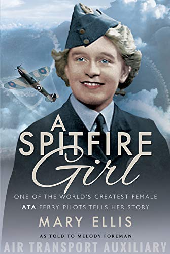 Book cover featuring a woman in a pilot's cap with a Spitfire plane.