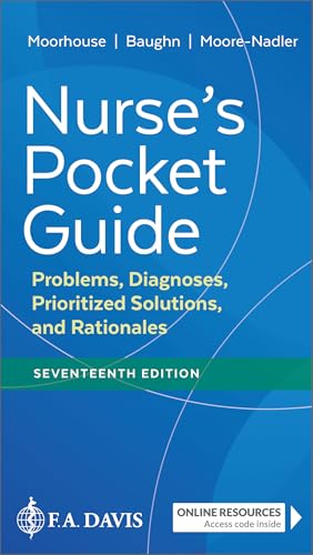 Blue cover of "Nurse's Pocket Guide," 17th edition, by Moorhouse et al.