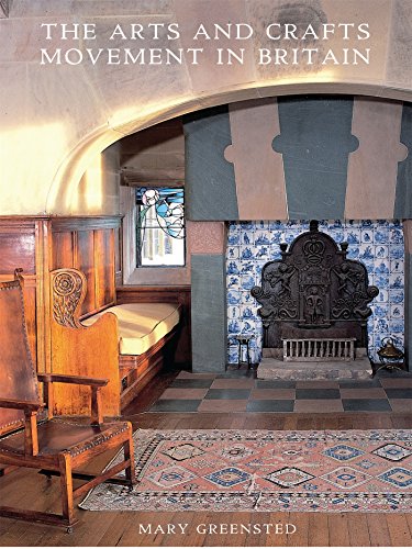 Book cover depicting an Arts and Crafts interior with furniture and fireplace.