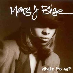 Mary J. Blige album cover, sepia toned portrait with hat.